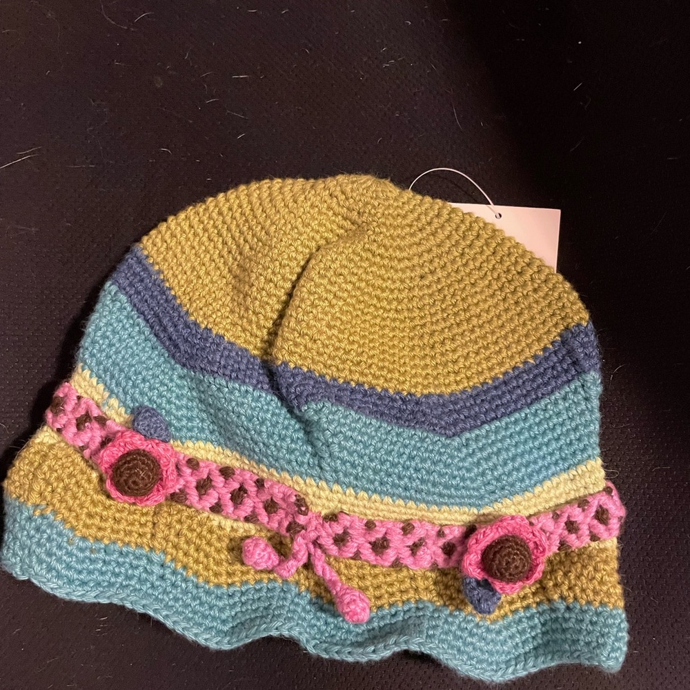 Colorful hand Knitted hat NWT